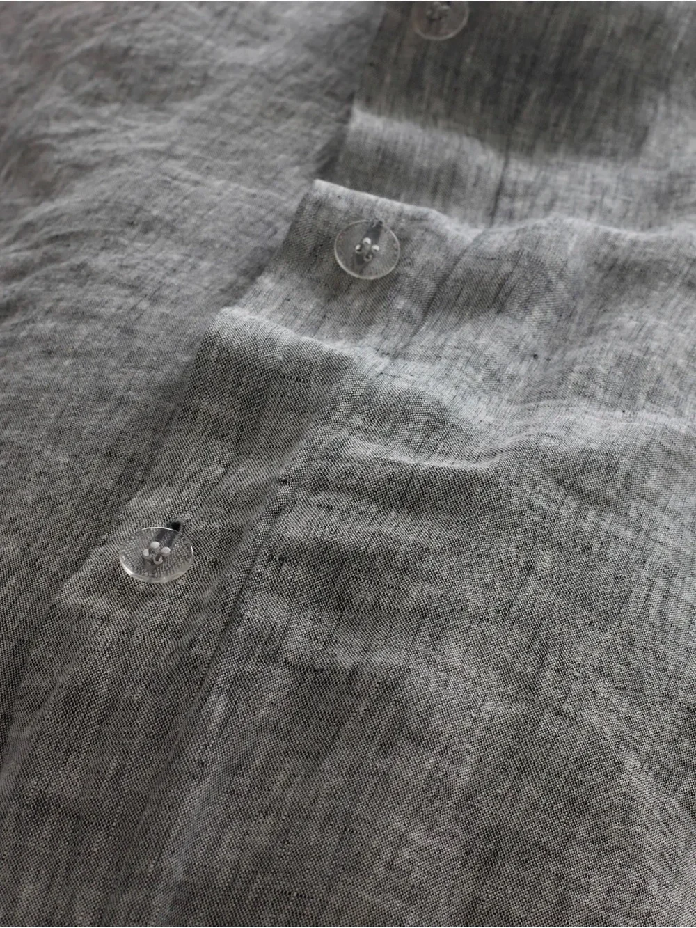 Quince NWOT European Linen Duvet Cover In Charcoal Chambray Full/Queen 1187
